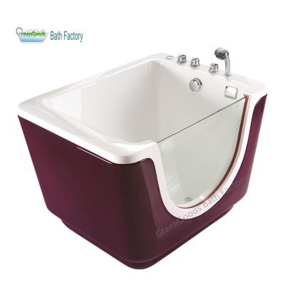 China Freestanding Spa Pool Baby Factory Tub Kids GreenGoods Glass Bathtub for sale