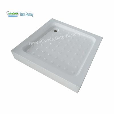 China Shower CE Customized Australia Hotel Project Pan Square 1000x1000 Gorgeous White Acrylic Resin Shower Tray for sale