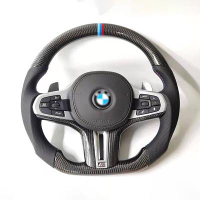 China Hot Selling High Quality Carbon Fiber Car Steering Wheel For BMW 3 Series 5 Series G20 G30 Modified Carbon Fiber Racing Steering Wheel for sale