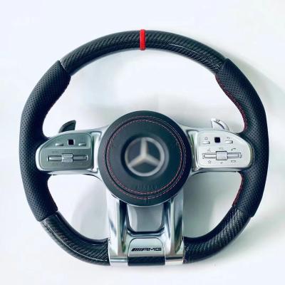 China Hot sale luxury car steering wheel for MercedesBenz C43 A45 CLS400 S65 G63 GLS450 GLC300 GL ml modified AMG carbon fiber steering wheel for sale