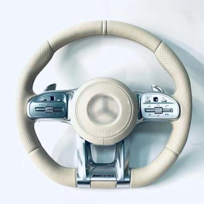 China Car luxury hot selling steering wheel for Mercedes-Benz C43 A45 CLS400 S65 G63 GLS450 GLC300 GL ml modified AMG leather steering wheel for sale