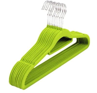 China Anti-slip OEM/ODM manufacturer hot selling  velvet clothes hanger with tie bar for sale