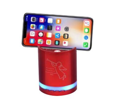 China New Design mobile phone holder outdoor speaker with LED blue tooth sound bar for sale