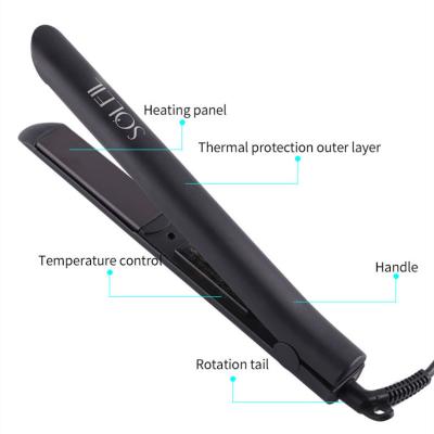 China Hot Selling Private Label Titanium Flat Straightener Household Hair Iron Thin Hair Straighteners for sale