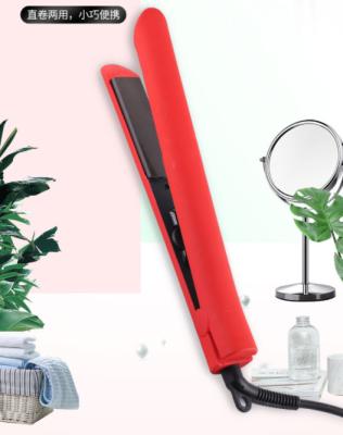 China Factory direct supply Dongguan commercial platinum red hair iron hair straightener and flat curler 2 in 1 for sale