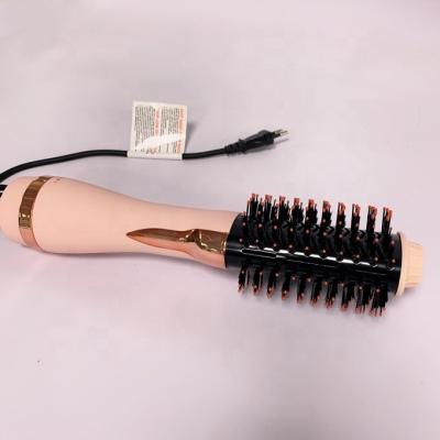 China For Home Use HY Custom Electric Hair Straightening Brushes 1000W Hair Dryer Comb Curler One Stage 3 In 1 Hot Airbrush for sale