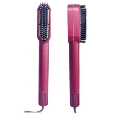 China For Home Use HY One-stap Blow Dryer Ionic Hair Straightener Electric Heating Comb Hot Brush for sale