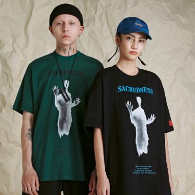 China Anti-Wrinkle Men Plus Size T-shirt Gothic Hip Hop Streetwear Graphics Tops T-shirt Couple Casual T-shirt Sweatshirt for sale