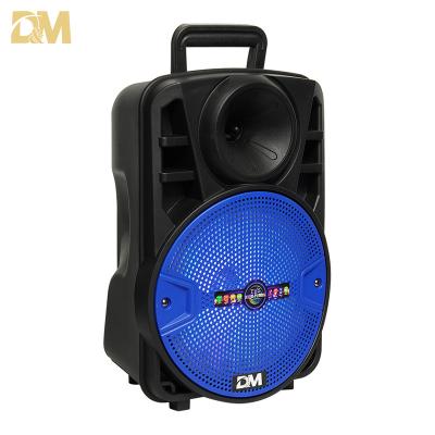 China Digita Sound Professional Music Sound System Dolby Speakers 8 Inch DJ Light Speaker 15W Woofer Trolley Speaker For Outdoor Activities for sale