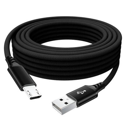 China Micro Cell Phone USB Cable Factory 16ft/26ft Cotton Wires Braided Data Cable Fast Charging USB To Micro Cable For Micro Cell Phone for sale