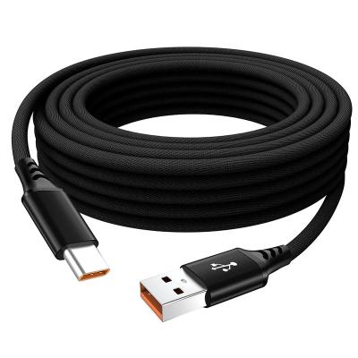 China Factory 10ft/16ft/26ft Long Cell Phone Usb Cable Braided Cotton Wires Data Cable Fast Charging Usb To Type C Cable For Mobile Phone for sale