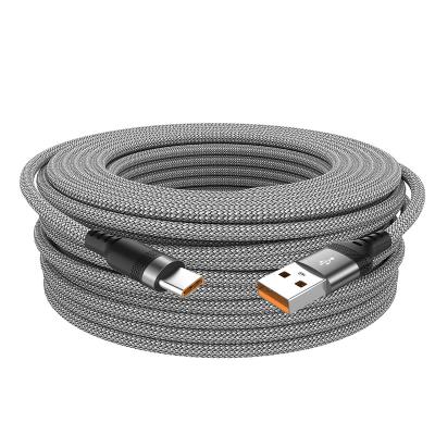 China Mobile phone usb c cable factory 10ft/16ft/26ft nylon and net double braided long data cable fast charging usb c cable to type c cable for sale