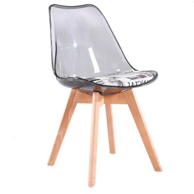 China High quality colorful new design colorful armless transparent plastic chair for dining room for sale