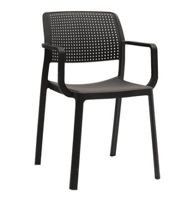 China New Design Modern Living Room Furniture Armrest Dining Chair Outdoor Garden Plastic Chair for sale