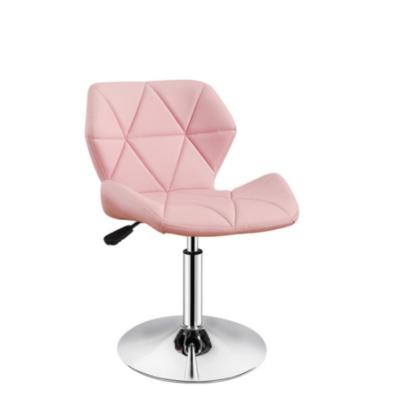 China Revolving Cheap And Practical Modern PU Swivel Chair Makeup Chair Home Office Chair With Metal Legs for sale