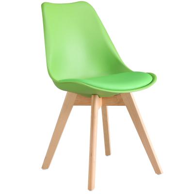 China Modern cheap, practical and modern dining chair, cafe chair, home office chair with wooden legs and cushion for sale