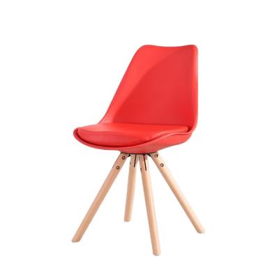 China MODERN cheap and practical modern pp chair office chair plastic dining garden chair with PU cushion for sale