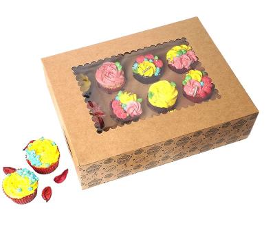 China Recycled Materials Kraft Paper Cake Box With Insert for sale