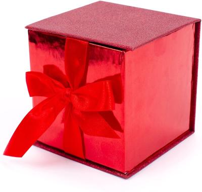 China Recycled Materials Factory Custom Printed Red Luxury Paper Gift Box for sale