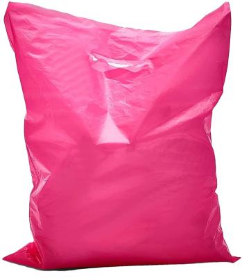 China Recyclable plastic shopping bag with die cut handle pink for sale