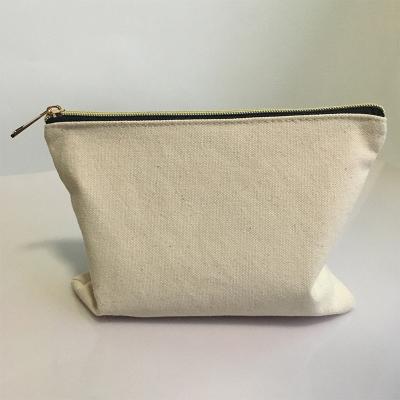 China New Arrival Quality 9x7inch Canvas Bag Canvas Cosmetic Pouch Super Natural Cosmetic Bag Eco-Friendly Makeup Cosmetic Bag With Low MOQ for sale