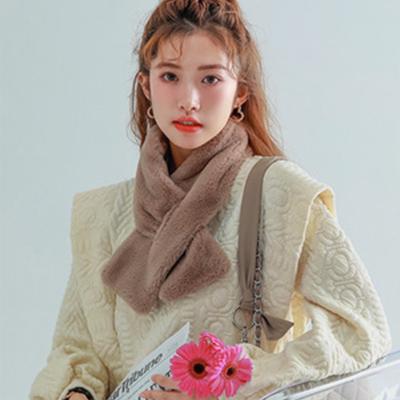 China New Arrival Quality Luxury Plush Winter Scarf Super Khaki Stock Scarves With Low MOQ for sale