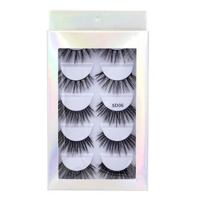 China 5 Pairs False Mink Eyelashes High Quality False Eyelashes 5D False Eyelashes Crafting Fast Delivery In Box False Mink Eyelashes for sale