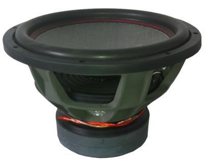 China Subwoofer do carro da competição de 3000W Rms com a bobina de voz de alumínio lisa e bordadura alta da espuma do rolo à venda