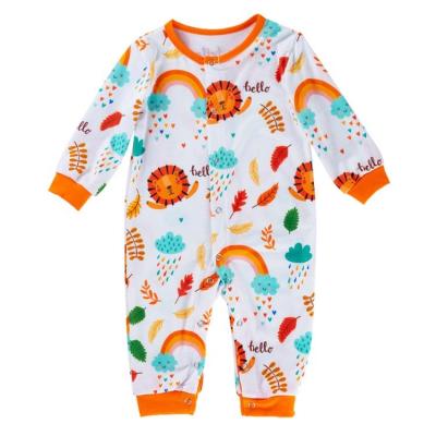 China Comfortable Baby Clothes HY-47 Baby Clothes Boys Romper Cute Printing Jumpsuit Custom Label Newborn Body suit Girls Jumpsuit 100% Cotton Overalls for sale