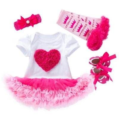 China Washable HY-27 4 PCS set  baby girl party dress for 2 years old children frocks designs girls tutu dress for birthday for sale