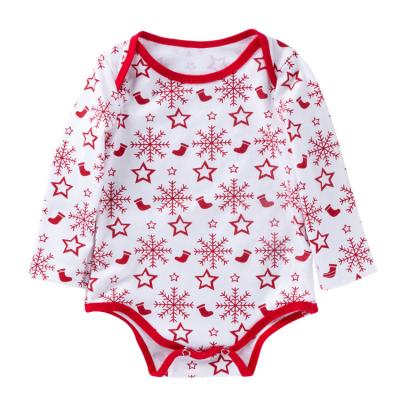 China Comfortable Baby Clothes HY-73 New pure Cotton X mas & Hallowmas baby romper clothing Long Sleeve toddler triangle romper for sale