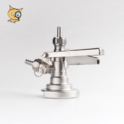 China Viable ALL IN 304 Stainless Steel Hot Selling Full Draft Beer Keg A Type Dispenser Keg Coupler With Relief Valve And 304 SS Handle for sale