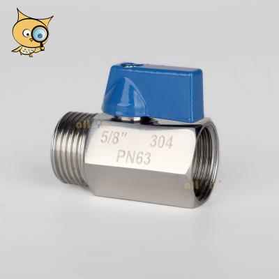 China General Hot Selling ALL 304 Stainless Steel G5/8 Mini Adapter Ball Valve For A G Well D S M Keg Coupler Beer Flat Dispenser for sale