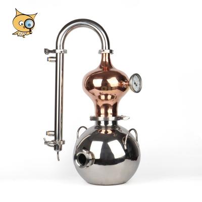 China Hotels ALL IN New Copper and Stainless Steel 304 Equipment Design Home Distillation Gourd Shaped Distiller for sale