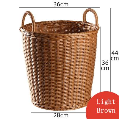 China Straw Woven Laundry Storage Traditional Collapsible Natural Basket for Dirty Clothes&Plush Toys for sale