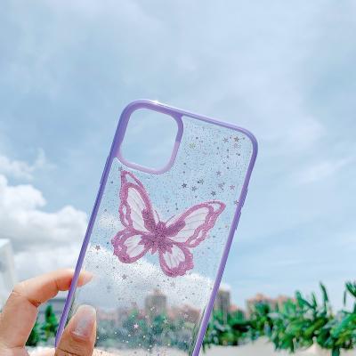 China 2022 Hot Luxury Shockproof Soft Butterfly TPU Phone Case For iphone 13 case 12 11 pro max for sale