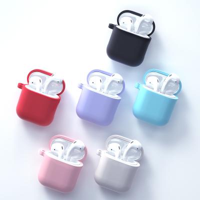 China For Airpods Earphone Cover Warm Shockproof Protective Case For Apple Airpods Earpods Case 2 With Hook for sale