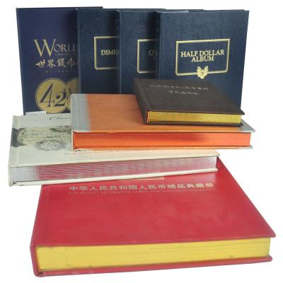 China Hardcover Book Wholesale Custom High Quality Gold Edge Coin Collection Book Printing for sale