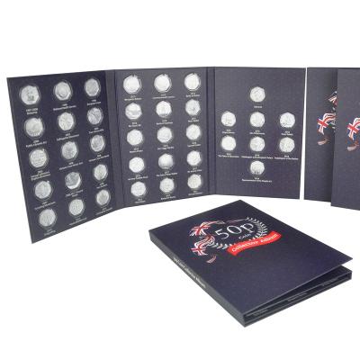 China 50p paper all coin collector album for sale