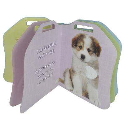 China paper & Carton Sells Custom Lovely Dog Touch and Feel Wholesale English Hardcover Panel Book Child with Handle and Fur Made in China for sale