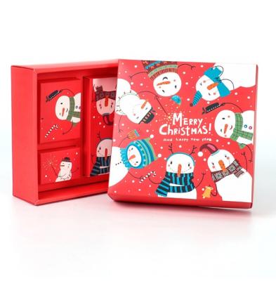 China paper & Red custiom lovely logo promotion gift cardboard set Christmas fine decoration box for sale