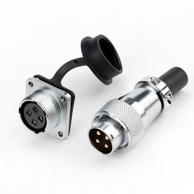 China Automotive WS20 4pin Aviation plug Cable plug square connector can be interplugged with the same model for sale