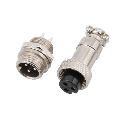 China Automotive Gx12-3pin Circular Connector Male And Female Aviation Plug 2 3 4 5 6 7 Pin Cable Wires Aviation Connector for sale