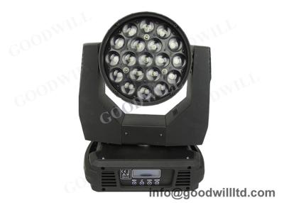 China Dimmer Rgbw Stage Led Beam Moving Head Light 19 X 15W Osram RGBW With Lcd Dispaly for sale