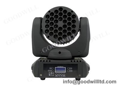 China 36 X 3W RGBW conduziram a iluminação profissional da fase do controle movente das luzes DMX 512 da cabeça à venda