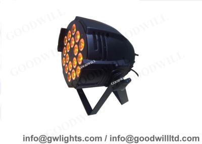 China 18 coloridos X 18W 6 EN 1 PAR de RGBWAM DMX LED pueden las luces para la lámpara del disco/del banquete de boda en venta