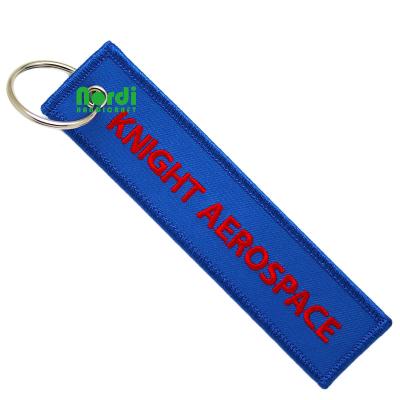 China Promotion Cheapest Cloth/Motorcycle/Price Customized Key Chain Cute Anime Embroidered Woven Key Tag For Promotion for sale