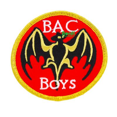 China Wholesale Viable Customized Embroidered Patch Apparel Badges Iron On Patch for sale