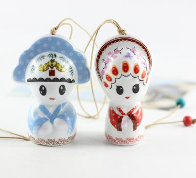 China Traditional Style Chinese Home Decorations.Gifts sets of 2 beautiful ceramic wind chimes for home decoration for sale