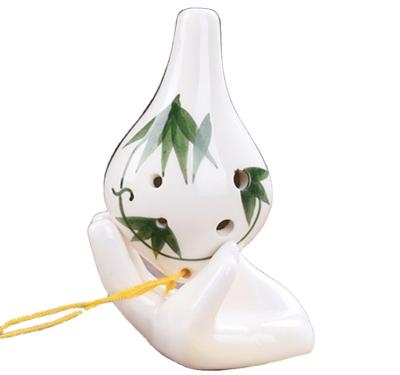 China Modern Design Fashionable Customized Ceramic Ocarina With Supporting White Hand for sale